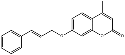 4-methyl-7-[(E)-3-phenylprop-2-enoxy]chromen-2-one Struktur