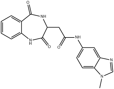 2-(2,5-dioxo-3,4-dihydro-1H-1,4-benzodiazepin-3-yl)-N-(1-methylbenzimidazol-5-yl)acetamide Structure