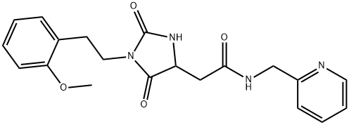 2-[1-[2-(2-methoxyphenyl)ethyl]-2,5-dioxoimidazolidin-4-yl]-N-(pyridin-2-ylmethyl)acetamide|