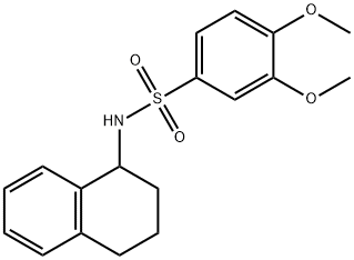 3,4-dimethoxy-N-(1,2,3,4-tetrahydronaphthalen-1-yl)benzenesulfonamide Structure