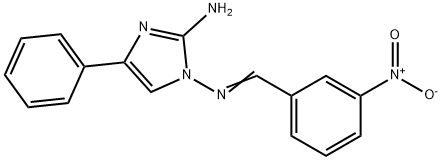 1-[(E)-(3-nitrophenyl)methylideneamino]-4-phenylimidazol-2-amine Struktur