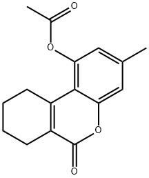 (3-methyl-6-oxo-7,8,9,10-tetrahydrobenzo[c]chromen-1-yl) acetate Structure