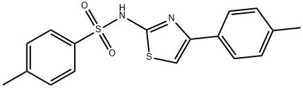 4-methyl-N-[4-(4-methylphenyl)-1,3-thiazol-2-yl]benzenesulfonamide 化学構造式