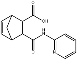 2-(pyridin-2-ylcarbamoyl)bicyclo[2.2.1]hept-5-ene-3-carboxylic acid Struktur