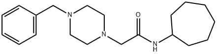 2-(4-benzylpiperazin-1-yl)-N-cycloheptylacetamide Structure