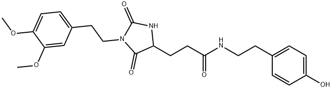 3-[1-[2-(3,4-dimethoxyphenyl)ethyl]-2,5-dioxoimidazolidin-4-yl]-N-[2-(4-hydroxyphenyl)ethyl]propanamide|