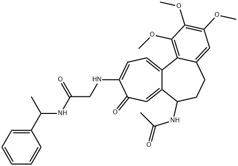 2-[(7-acetamido-1,2,3-trimethoxy-9-oxo-6,7-dihydro-5H-benzo[a]heptalen-10-yl)amino]-N-(1-phenylethyl)acetamide|