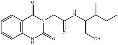 2-(2,4-dioxo-1H-quinazolin-3-yl)-N-(1-hydroxy-3-methylpentan-2-yl)acetamide 结构式