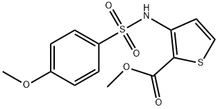 methyl 3-[(4-methoxyphenyl)sulfonylamino]thiophene-2-carboxylate Structure