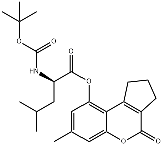 (7-methyl-4-oxo-2,3-dihydro-1H-cyclopenta[c]chromen-9-yl) (2R)-4-methyl-2-[(2-methylpropan-2-yl)oxycarbonylamino]pentanoate|