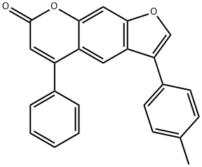 3-(4-methylphenyl)-5-phenylfuro[3,2-g]chromen-7-one Struktur
