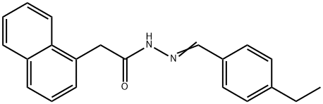 N-[(E)-(4-ethylphenyl)methylideneamino]-2-naphthalen-1-ylacetamide 化学構造式