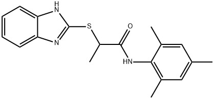 2-(1H-benzimidazol-2-ylsulfanyl)-N-(2,4,6-trimethylphenyl)propanamide Structure