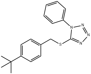 5-[(4-tert-butylphenyl)methylsulfanyl]-1-phenyltetrazole Structure
