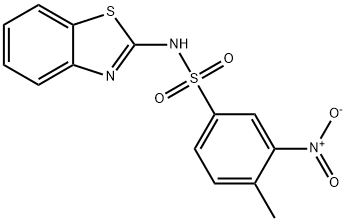 N-(1,3-benzothiazol-2-yl)-4-methyl-3-nitrobenzenesulfonamide,297178-94-0,结构式