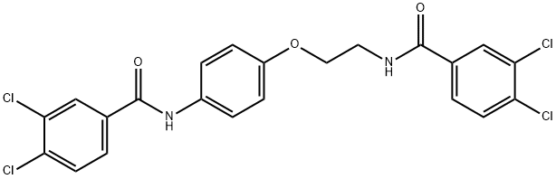 3,4-dichloro-N-[2-[4-[(3,4-dichlorobenzoyl)amino]phenoxy]ethyl]benzamide 结构式