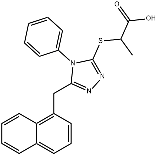 298686-90-5 2-[[5-(naphthalen-1-ylmethyl)-4-phenyl-1,2,4-triazol-3-yl]sulfanyl]propanoic acid