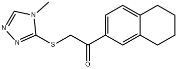 2-[(4-methyl-1,2,4-triazol-3-yl)sulfanyl]-1-(5,6,7,8-tetrahydronaphthalen-2-yl)ethanone 结构式