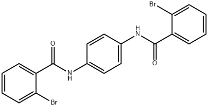 2-bromo-N-[4-[(2-bromobenzoyl)amino]phenyl]benzamide Structure