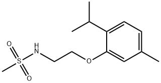 N-[2-(5-methyl-2-propan-2-ylphenoxy)ethyl]methanesulfonamide 化学構造式