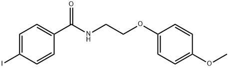 4-iodo-N-[2-(4-methoxyphenoxy)ethyl]benzamide Struktur