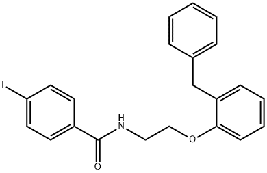 N-[2-(2-benzylphenoxy)ethyl]-4-iodobenzamide 结构式