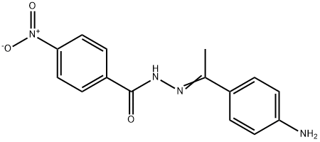 N-[(E)-1-(4-aminophenyl)ethylideneamino]-4-nitrobenzamide Struktur