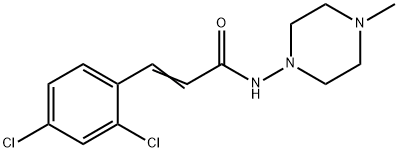 (E)-3-(2,4-dichlorophenyl)-N-(4-methylpiperazin-1-yl)prop-2-enamide,303138-79-6,结构式