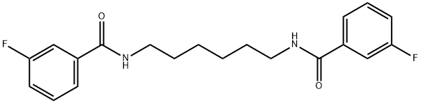 3-fluoro-N-[6-[(3-fluorobenzoyl)amino]hexyl]benzamide Structure