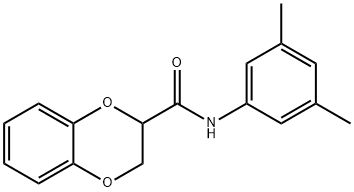 N-(3,5-dimethylphenyl)-2,3-dihydro-1,4-benzodioxine-3-carboxamide Struktur