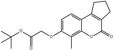 tert-butyl 2-[(6-methyl-4-oxo-2,3-dihydro-1H-cyclopenta[c]chromen-7-yl)oxy]acetate 结构式