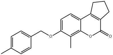 6-methyl-7-[(4-methylphenyl)methoxy]-2,3-dihydro-1H-cyclopenta[c]chromen-4-one,307549-01-5,结构式