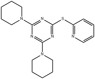 2,4-di(piperidin-1-yl)-6-pyridin-2-ylsulfanyl-1,3,5-triazine,309733-96-8,结构式