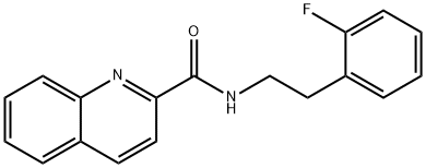 N-[2-(2-fluorophenyl)ethyl]quinoline-2-carboxamide Structure