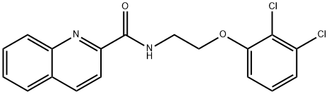 N-[2-(2,3-dichlorophenoxy)ethyl]quinoline-2-carboxamide,309921-39-9,结构式