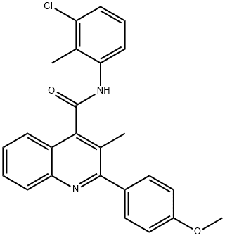 N-(3-chloro-2-methylphenyl)-2-(4-methoxyphenyl)-3-methylquinoline-4-carboxamide Structure