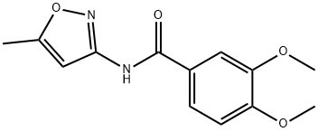 3,4-dimethoxy-N-(5-methyl-1,2-oxazol-3-yl)benzamide 化学構造式