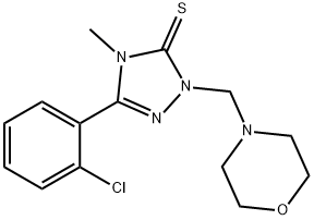 5-(2-chlorophenyl)-4-methyl-2-(morpholin-4-ylmethyl)-1,2,4-triazole-3-thione Struktur