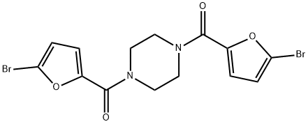 [4-(5-bromofuran-2-carbonyl)piperazin-1-yl]-(5-bromofuran-2-yl)methanone Struktur