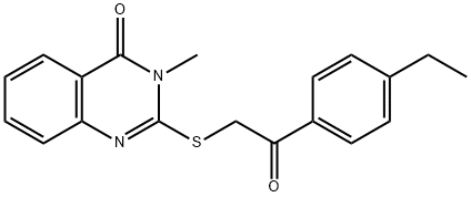 2-[2-(4-ethylphenyl)-2-oxoethyl]sulfanyl-3-methylquinazolin-4-one Struktur