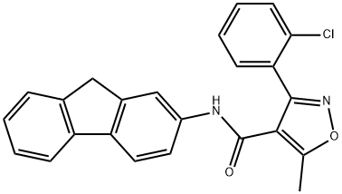 3-(2-chlorophenyl)-N-(9H-fluoren-2-yl)-5-methyl-1,2-oxazole-4-carboxamide Structure