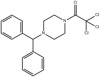 1-(4-benzhydrylpiperazin-1-yl)-2,2,2-trichloroethanone Struktur