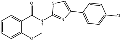 N-[4-(4-chlorophenyl)-1,3-thiazol-2-yl]-2-methoxybenzamide Struktur