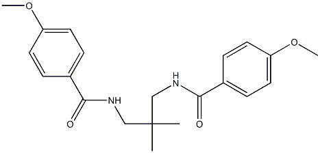 4-methoxy-N-[3-[(4-methoxybenzoyl)amino]-2,2-dimethylpropyl]benzamide 化学構造式