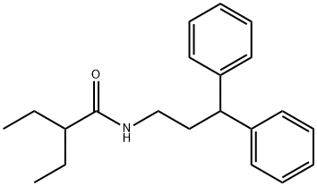 N-(3,3-diphenylpropyl)-2-ethylbutanamide Struktur