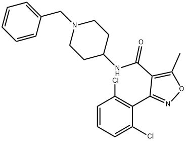 N-(1-benzylpiperidin-4-yl)-3-(2,6-dichlorophenyl)-5-methyl-1,2-oxazole-4-carboxamide Structure