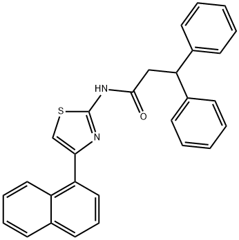 N-(4-naphthalen-1-yl-1,3-thiazol-2-yl)-3,3-diphenylpropanamide Structure