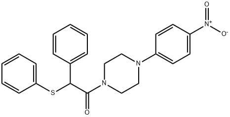 1-[4-(4-nitrophenyl)piperazin-1-yl]-2-phenyl-2-phenylsulfanylethanone Struktur
