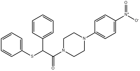 1-[4-(4-nitrophenyl)piperazin-1-yl]-2-phenyl-2-phenylsulfanylethanone Structure