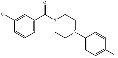 (3-chlorophenyl)-[4-(4-fluorophenyl)piperazin-1-yl]methanone Struktur